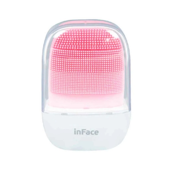 Аппарат для ультразвуковой чистки лица Inface Sonic Clean с USB, розовый